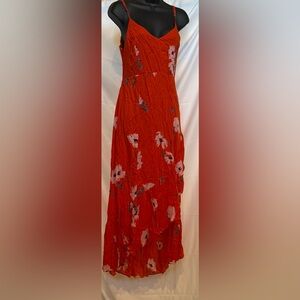 Floral Red Maxi Dress